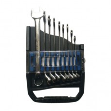 Black Hand Combination Wrench Set - Mirror Polished - 75° - 9pcs/Set - 8-19 mm